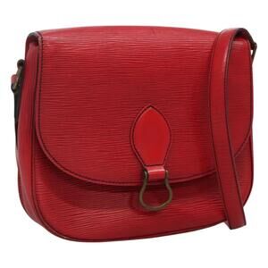 LOUIS VUITTON Epi Saint Cloud GM Shoulder Bag Red M52197